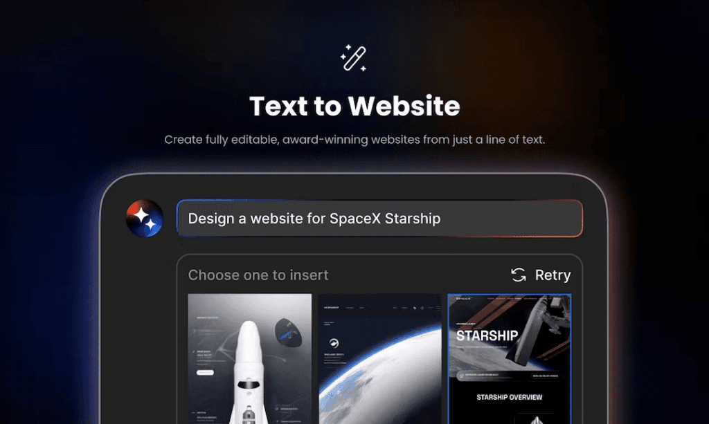 Công cụ AI mới có khả năng tạo hẳn một trang web động hoàn chỉnh chỉ từ một dòng văn bản